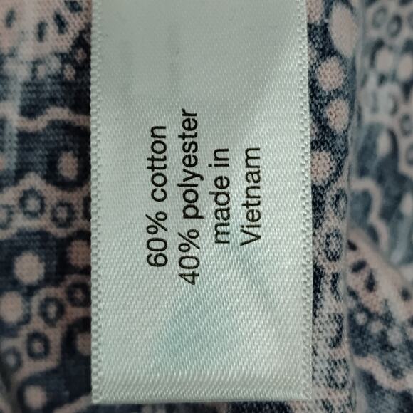 Lane Bryant Perfect Sleeve Crew Neck Tee Size 10/12 Navy Geo Print - Picture 5 of 7